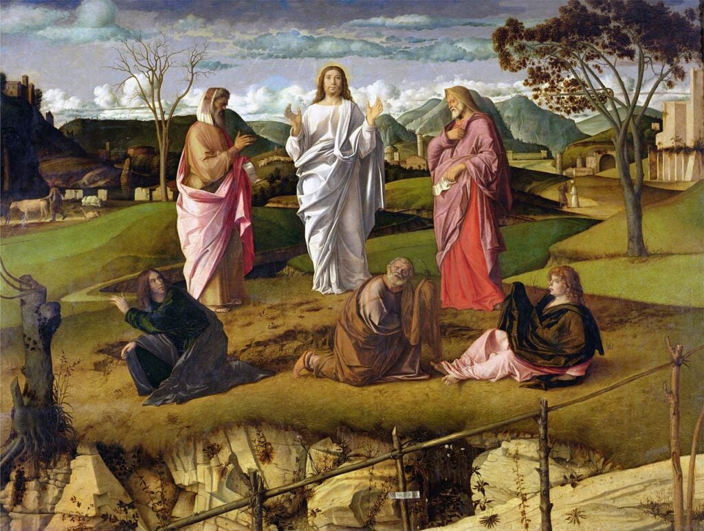 The Importance of Christian Art : The Transfiguration 1480 Giovanni Bellini